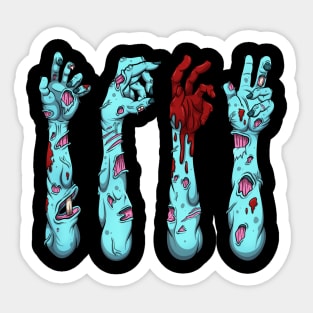 Zombie Arms Sticker